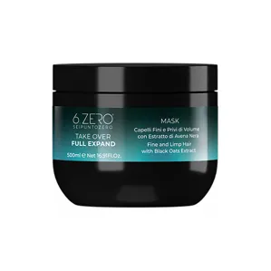Маска для надання об’єму тонкому волоссю з чорним вівсом, 500 мл Mask FULL EXPAND Take Over 6.ZERO SEIPUNTOZERO