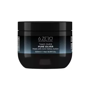 Маска відновлювальна з ефектом проти жовтизни, 500 мл PURE SILVER Take Over 6.ZERO SEIPUNTOZERO