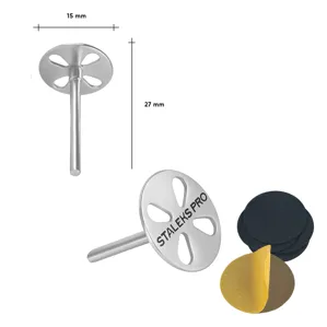Педикюрний диск-основа "S" (15 мм) зі змінними файлами 180 грит (5 шт) EXPERT PODODISC PDset-15 STALEKS PRO