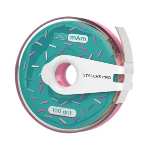 Змінний файл-стрічка papmAm БІЛИЙ EXPERT 100 грит в пластиковій котушці з кліпсою (7 метрів) ATC-100w STALEKS PRO