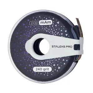 Змінний файл-стрічка papmAm в пластиковій котушці з різаком EXCLUSIVE 240 грит (7 метрів) ATCLux-240 STALEKS PRO