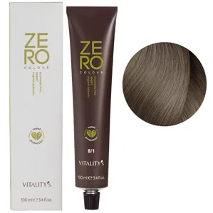 8/1 світлий блондин попелястий Крем-фарба для волосся без аміаку, 100 мл ZERO VEGAN Vitality`s
