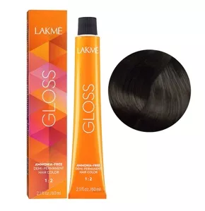 6/12 Темний блондин попелясто-фіолетовий Фарба для тонування волосся без аміаку, 60мл Demi-permanent Hair Color GLOSS LAKME