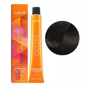 6/66 Темний блондин коричневий яскравий Фарба для тонування волосся без аміаку, 60мл Demi-permanent Hair Color GLOSS LAKME