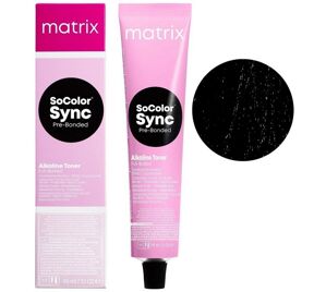 1A чорний попелястий Тонер на лужній основі 90мл SoColor SYNC Pre-Bonded MATRIX
