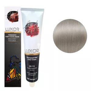 10/11 Платиновий блондин попелястий інтенсивний Стійка крем-фарба для волосся, 100мл  Permanent Hair Color Cream LUXOR Professional 