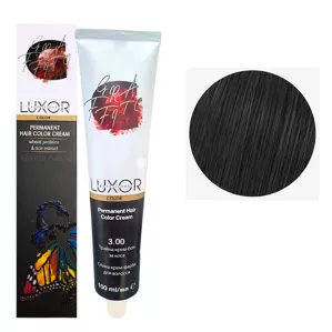 3/00 Темний коричневий натуральний інтенсивний Стійка крем-фарба для волосся, 100мл  Permanent Hair Color Cream LUXOR Professional 