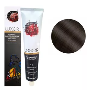 5/0 Світлий коричневий Стійка крем-фарба для волосся, 100мл  Permanent Hair Color Cream LUXOR Professional 