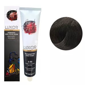 5/00 Світлий коричневий натуральний інтенсивний Стійка крем-фарба для волосся, 100мл  Permanent Hair Color Cream LUXOR Professional 