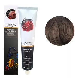 7/1 Блондин попелястий  Стійка крем-фарба для волосся, 100мл  Permanent Hair Color Cream LUXOR Professional 