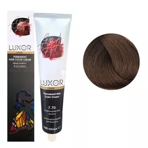 7/70 Блондин інтенсивний шоколадний  Стійка крем-фарба для волосся, 100мл  Permanent Hair Color Cream LUXOR Professional 