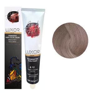 8/12 Світлий блондин попелястий фіолетовий  Стійка крем-фарба для волосся, 100мл  Permanent Hair Color Cream LUXOR Professional 