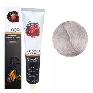 9/21 Дуже світлий блондин фіолетовий попелястий  Стійка крем-фарба для волосся, 100мл  Permanent Hair Color Cream LUXOR Professional 