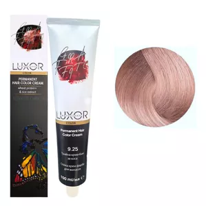 9/25 Дуже світлий блондин фіолетовий махагоновий  Стійка крем-фарба для волосся, 100мл  Permanent Hair Color Cream LUXOR Professional 