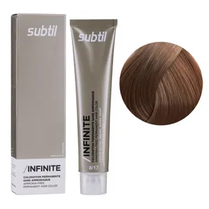 8/17 світлий блондин попелястий каштановий Безаміачна стійка крем-фарба для волосся, 60 мл Permanent Hair Color INFINITE SUBTIL