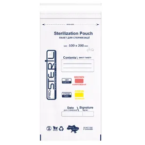 Крафт-пакет для стерилізації, розмір: 100*200, колір: Білий, 100 шт ProSteril 