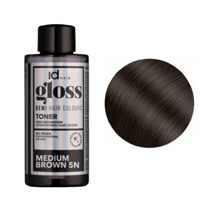 5N (5/0) Medium Brown Деміперманентна рідка фарба для волосся без аміаку, 75 мл Demi Hair Colours TONER GLOSS ID Hair