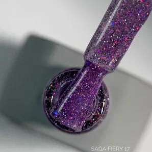 Гель-лак світловідбиваючий, 10 мл №17 Fiery Gel Polish SAGA Professional