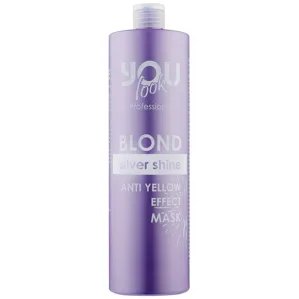Маска для збереження кольору та нейтралізації небажаної жовтизни волосся, 1000 мл MASK Silver Shine BLOND You look Professional