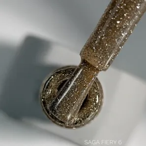 Гель-лак світловідбиваючий, 10 мл №06 Fiery Gel Polish SAGA Professional