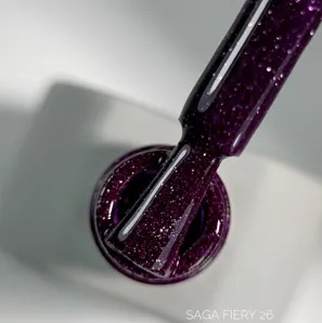 Гель-лак світловідбиваючий, 9 мл №26 Fiery Gel Polish SAGA Professional