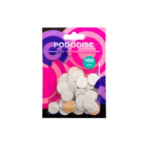 Змінні файли БІЛІ для педикюрного диска 100 грит EXPERT PODODISC "S" (50 шт) PDF-15-100w STALEKS PRO