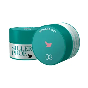Гель камуфлюючий для нарощування нігтів, 30 мл №003 Молочно-рожевий Wonder Gel One Phase SILLER Professional