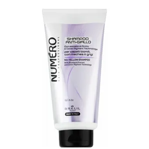 Шампунь для нейтралізації жовтизни освітленного, мелірованого і сивого волосся з фіолетовим пігментом, 300 мл No Yellow Shampoo Numero BRELIL