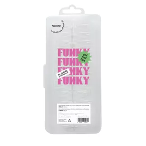 ADORE Funky Gel Nail Tips 240pcs "SHORT ALMOND"  Гелеві тіпси Мигдаль
