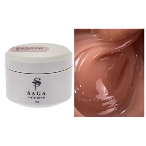 Гель для нарощування на укріплення нігтів камуфлюючий, 15 мл №013 Veil Builder Gel SAGA Professional