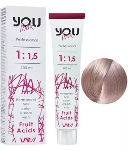 10/021 екстрасвітлий блондин натуральний перламутровий попелястий Крем-фарба стійка з фруктовими кислотами, 100 мл You look Professional