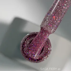 Гель-лак світловідбиваючий, 9 мл №41 Fiery Gel Polish SAGA Professional