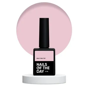 Топ камуфлюючий молочно-рожевий, без липкого шару, 10 мл Milk Pink Top NAILSOFTHEDAY