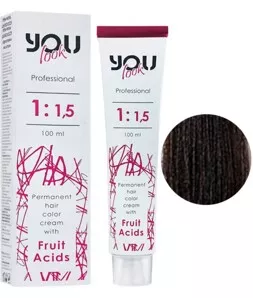 3 темний шатен Крем-фарба стійка з фруктовими кислотами, 100 мл You look Professional
