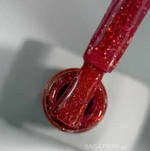 Гель-лак світловідбиваючий, 9 мл №42 Fiery Gel Polish SAGA Professional