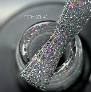 Гель-лак світловідбиваючий, 9 мл №43 Fiery Gel Polish SAGA Professional