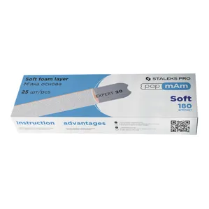 Набір змінних файлів БІЛІ papmAm на м`якій основі Soft (25шт) для пилки прямої 180 грит EXPERT 20 (DFCE-20-180/25w) STALEKS PRO