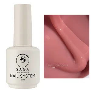 Гель рідкий для зміцнення нігтів, 15 мл №15 Liquid Gel SAGA Professional