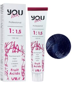 Синій коректор (Blue) Крем-фарба стійка з фруктовими кислотами, 100 мл You look Professional