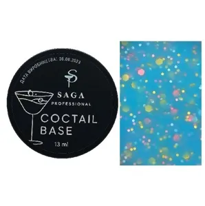 База з пластівцями-конфеті, 13 мл №01 Coctail Base SAGA Professional