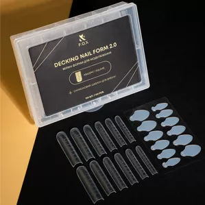 F.O.X Decking Nail Form 2,0  Верхні форми для моделювання з силіконовими молдами Квадрат 120шт 