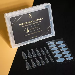 F.O.X Decking Nail Form 2,0  Верхні форми для моделювання з силіконовими молдами Мигдаль 120шт 