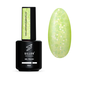 Гель-лак мармеладний, 15 мл №02 Салатовий Sugar Gel Polish SILLER Professional