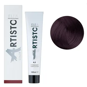 4/2 Стійка крем-фарба для волосся, 100 мл Permanent Hair Color ARTISTO ELEA Professional