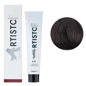 4/70 Стійка крем-фарба для волосся, 100 мл Permanent Hair Color ARTISTO ELEA Professional