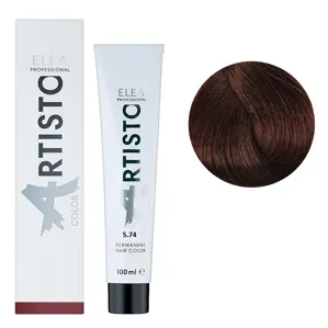 5/74 Стійка крем-фарба для волосся, 100 мл Permanent Hair Color ARTISTO ELEA Professional