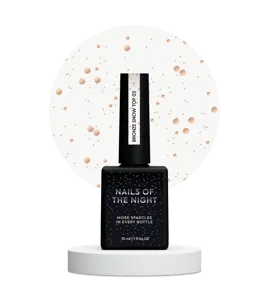 Топ з бронзовими шестиграниками різних розмірів, без липкого шару, 10 мл №03 BRONZE Snow Top NAILSOFTHENIGHT