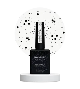 Топ з чорними шестиграниками різних розмірів, без липкого шару, 10 мл №01 JON Snow Top NAILSOFTHENIGHT