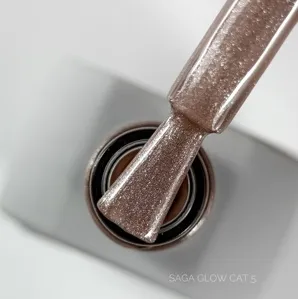 Гель-лак котяче око, 10 мл №05 Glow Cat Gel Polish SAGA Professional