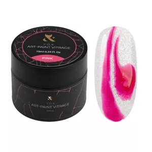 F.O.X Art- paint Vitrage Гель-фарба вітражна 10мл Pink 